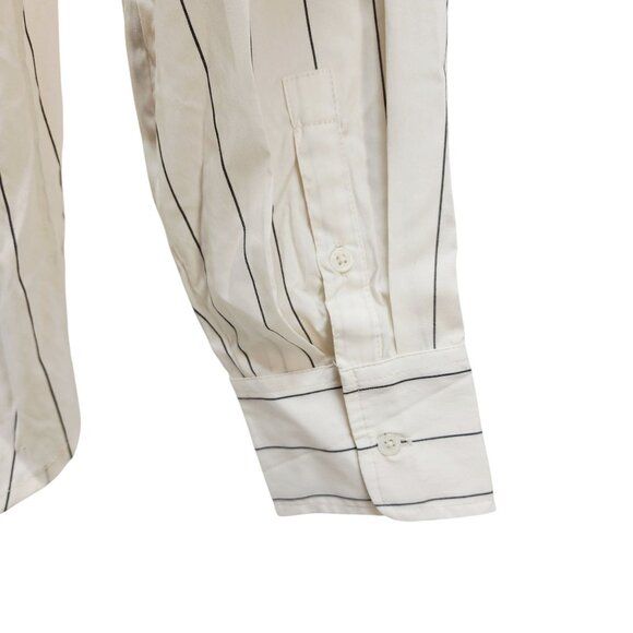 A New Day Womens Button-Down White Long Sleeve Striped Shirt Size XXL - Picture 8 of 8